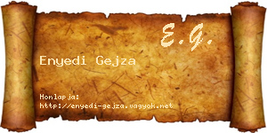 Enyedi Gejza névjegykártya